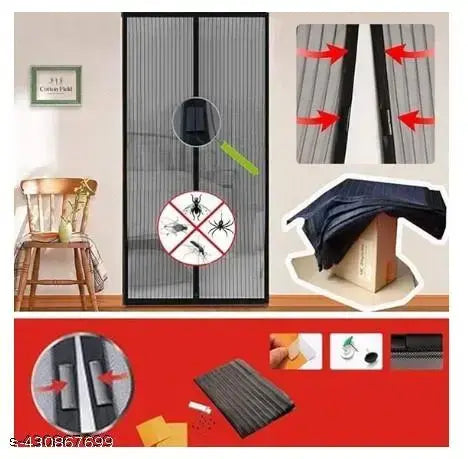 Magnetic Mosquito Net Door Curtain – Auto-Closing | All Door Sizes