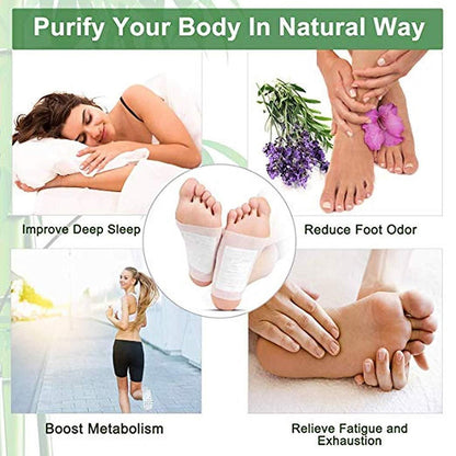 Detox Foot Patches | Ginger & Bamboo Vinegar | Toxin Remover | Pack of 10 | BhushanBazar