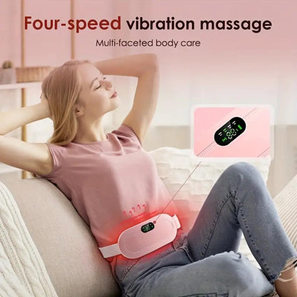 Period Cramp Relief Massager | Heating Pad for Back & Belly Pain | 3 Heat Levels | BhushanBazar