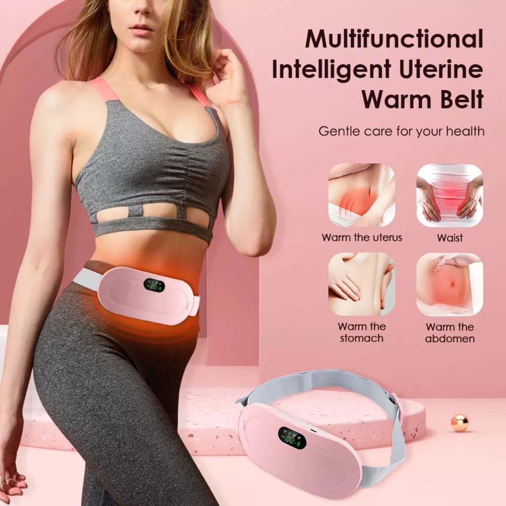 Period Cramp Relief Massager | Heating Pad for Back & Belly Pain | 3 Heat Levels | BhushanBazar