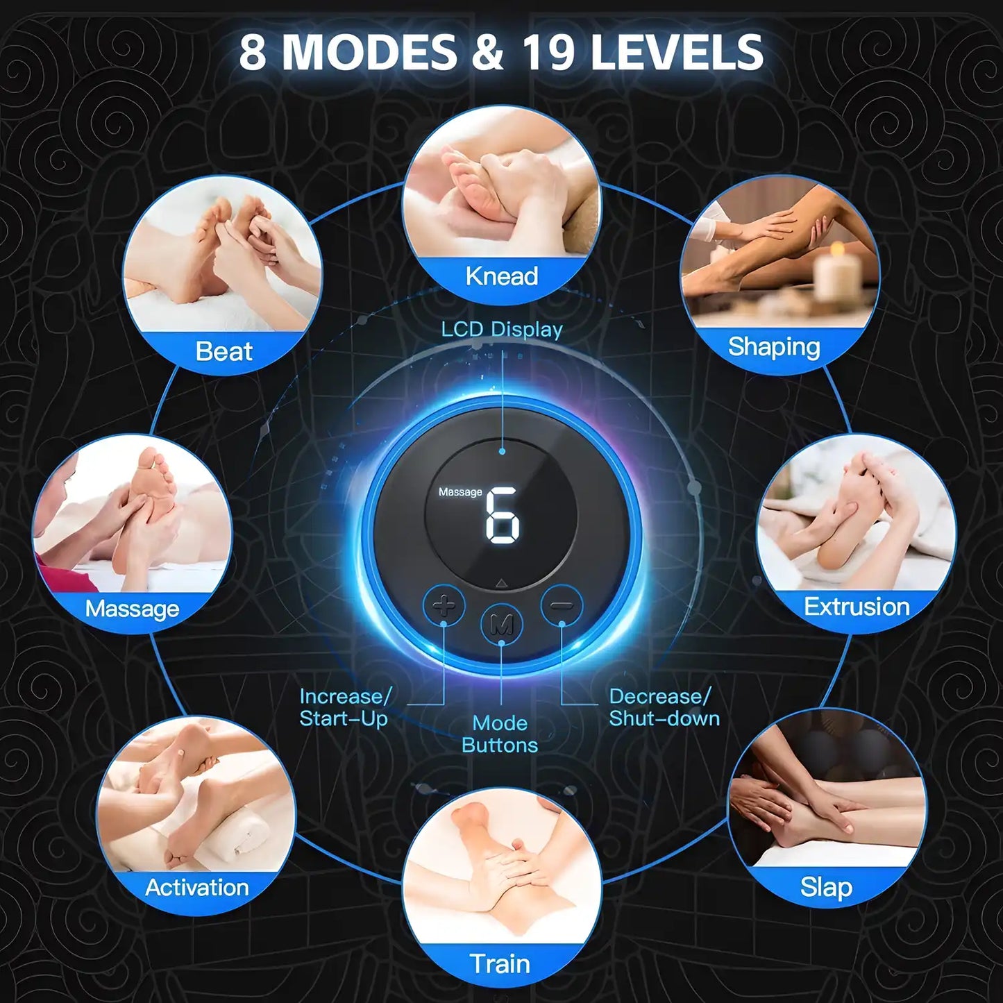 Wireless Electric EMS Foot Massager | Pain Relief & Relaxation | Rechargeable | BhushanBazar
