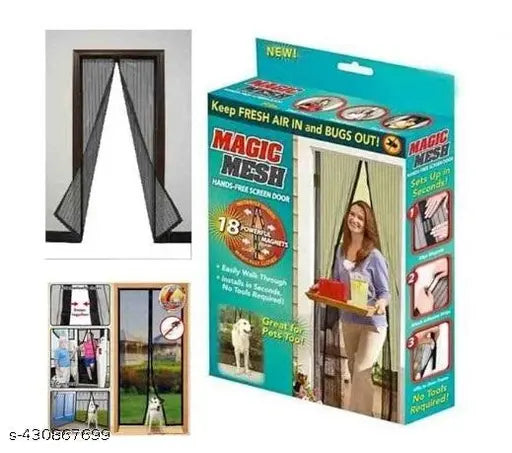 Magnetic Mosquito Net Door Curtain – Auto-Closing | All Door Sizes