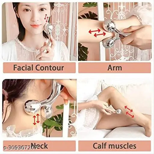 3D Stainless Steel Body Massager | Back & Muscle Pain Relief | Full Body Use | BhushanBazar