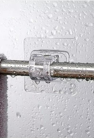 Self Adhesive Rod Clips Hooks – No Drill | Pack of 6, 8 & 12