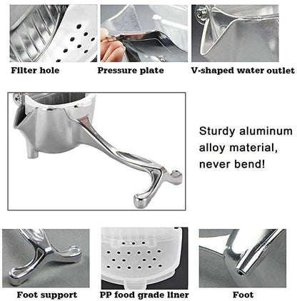 Heavy Duty Aluminum Manual Hand Press Juicer | Lemon Orange Citrus Squeezer | BhushanBazar