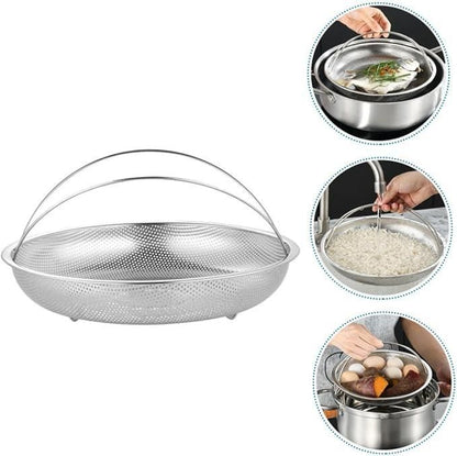 Stainless Steel Mesh Strainer Colander | Draining Rinsing Washing | Vegetables & Fruits | BhushanBazar