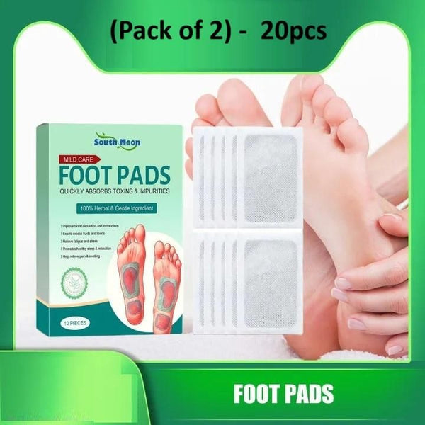 Deep Cleansing Foot Pads for Detox & Relaxation | Internal Toxin Removal, Pain Relief, Better Sleep & Circulation for Men & Women (Buy 1 Get 1 Free) Pack of 2x5 patches each b