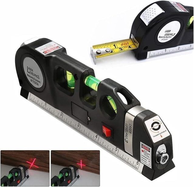 4-in-1 Digital Distance Meter with Level Tape – Laser Measuring Tool