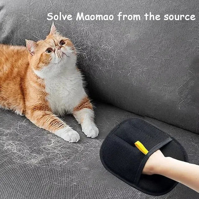 Pet Hair Removal Grooming Gloves – Silicone Brush for Dogs & Cats | Deshedding Mitt