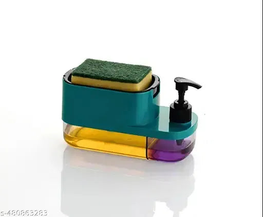 3 in 1 Soap Dispenser – Liquid Pump + Sponge Holder | Kitchen & Bathroom