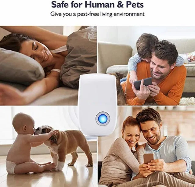 Electric Ultrasonic Pest Repeller | Mosquito & Cockroach Repellent | Home Use | BhushanBazar