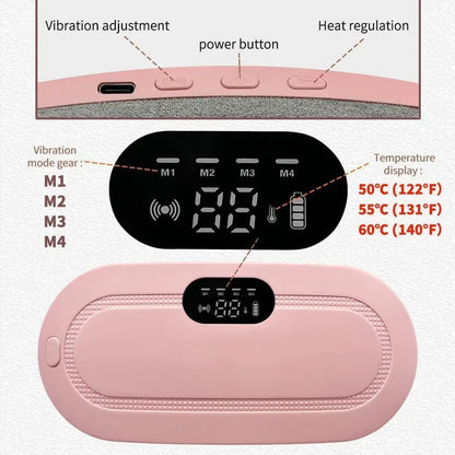 Portable Cordless Menstrual Heating Pad | 3 Heat Levels | 4 Massage Modes | Period Pain Relief | BhushanBazar