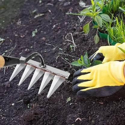 Carbon Steel Teeth Garden Weeding Tool – Hand Cultivator | Soil Aerator