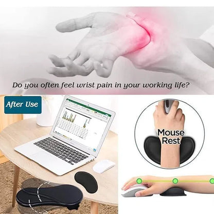 Ergonomic Desk Arm & Wrist Rest Pad | Keyboard Mouse Support | Office Use | BhushanBazar