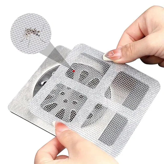 Disposable Shower Drain Hair Catcher – Waterproof Mesh Stickers | Pack of 20