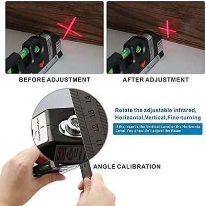 4-in-1 Digital Distance Meter with Level Tape – Laser Measuring Tool