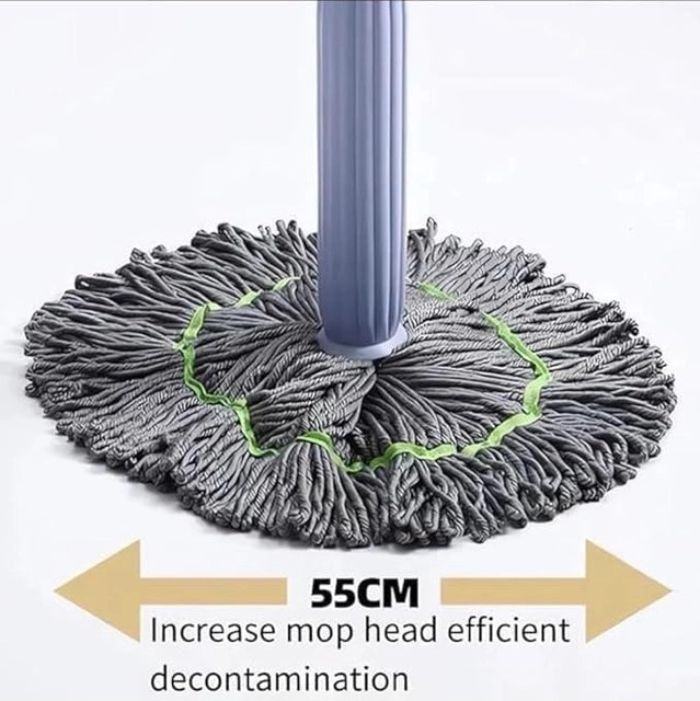 360 Rotatable Self-Wringing Floor Mop – 2 in 1 Wet & Dry Cleaning Mop