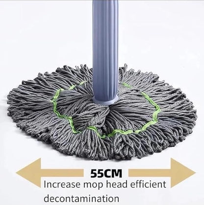 360 Rotatable Self-Wringing Floor Mop – 2 in 1 Wet & Dry Cleaning Mop