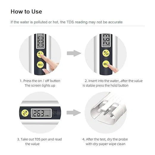 Water TDS Meter Tester – Digital Water Quality Tester Pen | PPM Meter