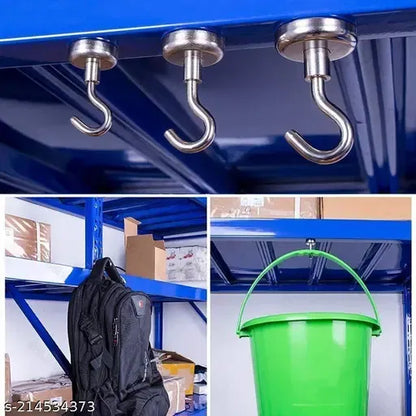 Magnetic Utility Magnet Hooks for Hanging Kitchen, Cruise, Classroom, Workplace, Office and Garage pack of 6