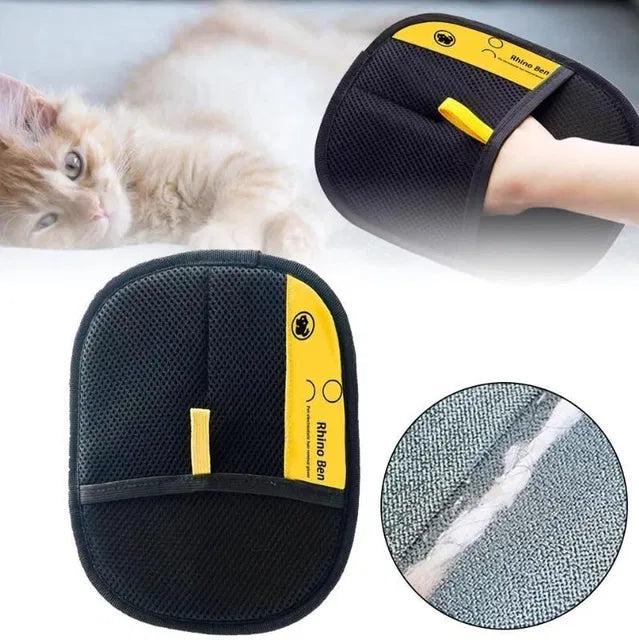 Pet Hair Removal Grooming Gloves – Silicone Brush for Dogs & Cats | Deshedding Mitt