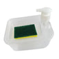 Soap Dispenser with Scrubber Holder – Manual Liquid Pump Bottle for Kitchen & Bathroom
