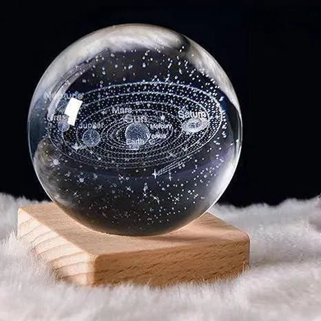 BhushanBazar 3D Crystal Lamp Ball (Assorted Design)