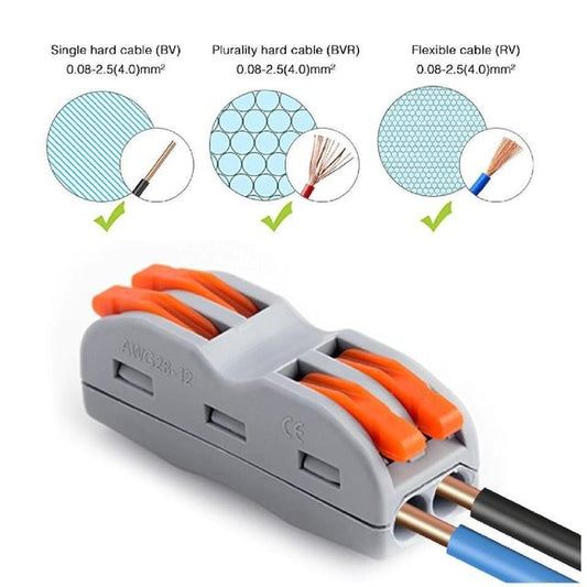 BHUSHANBAZAR Reusable Quick Wire Cable Connectors | Terminal Block | Pack of 3
