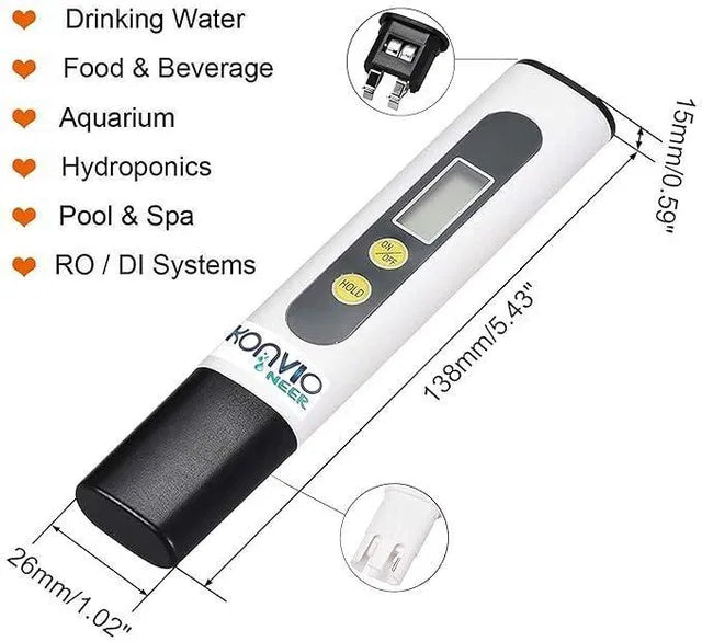 Water TDS Meter Tester – Digital Water Quality Tester Pen | PPM Meter