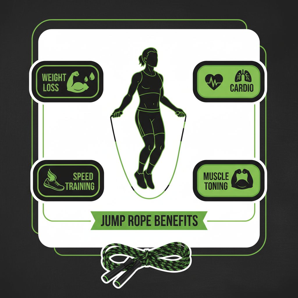Skipping Rope Fitness Benefits Infographic