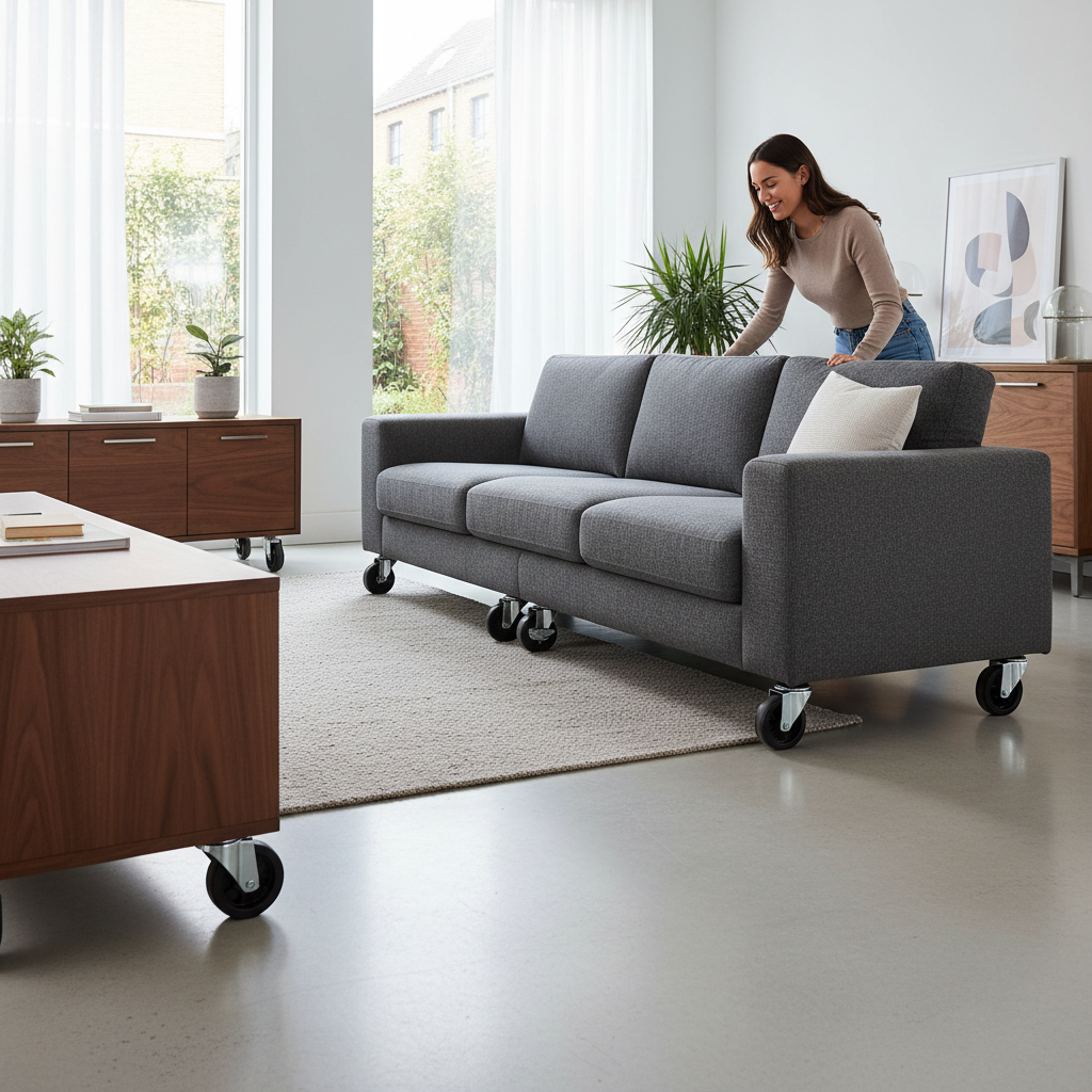 Furniture Rolling with Caster Wheels