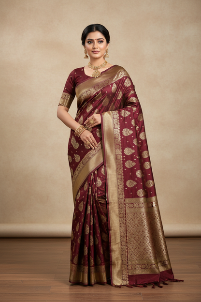 Banarasi Silk Saree Model Lifestyle