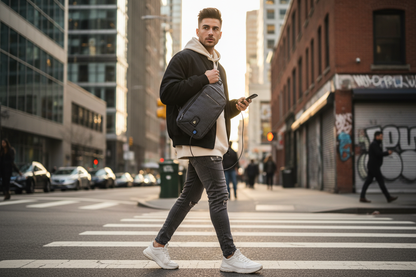 Sling Bag being worn - Lifestyle Shot