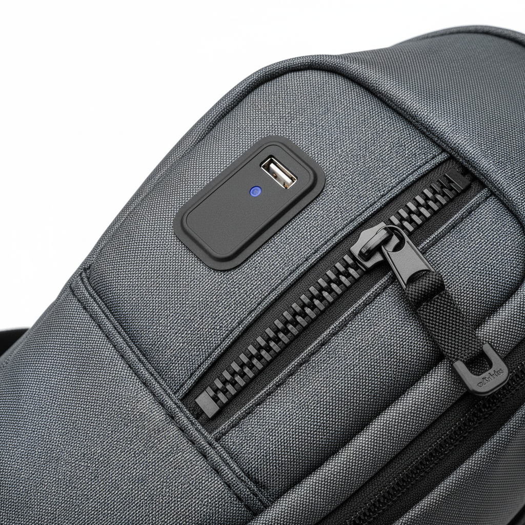 Sling Bag USB Port Detail