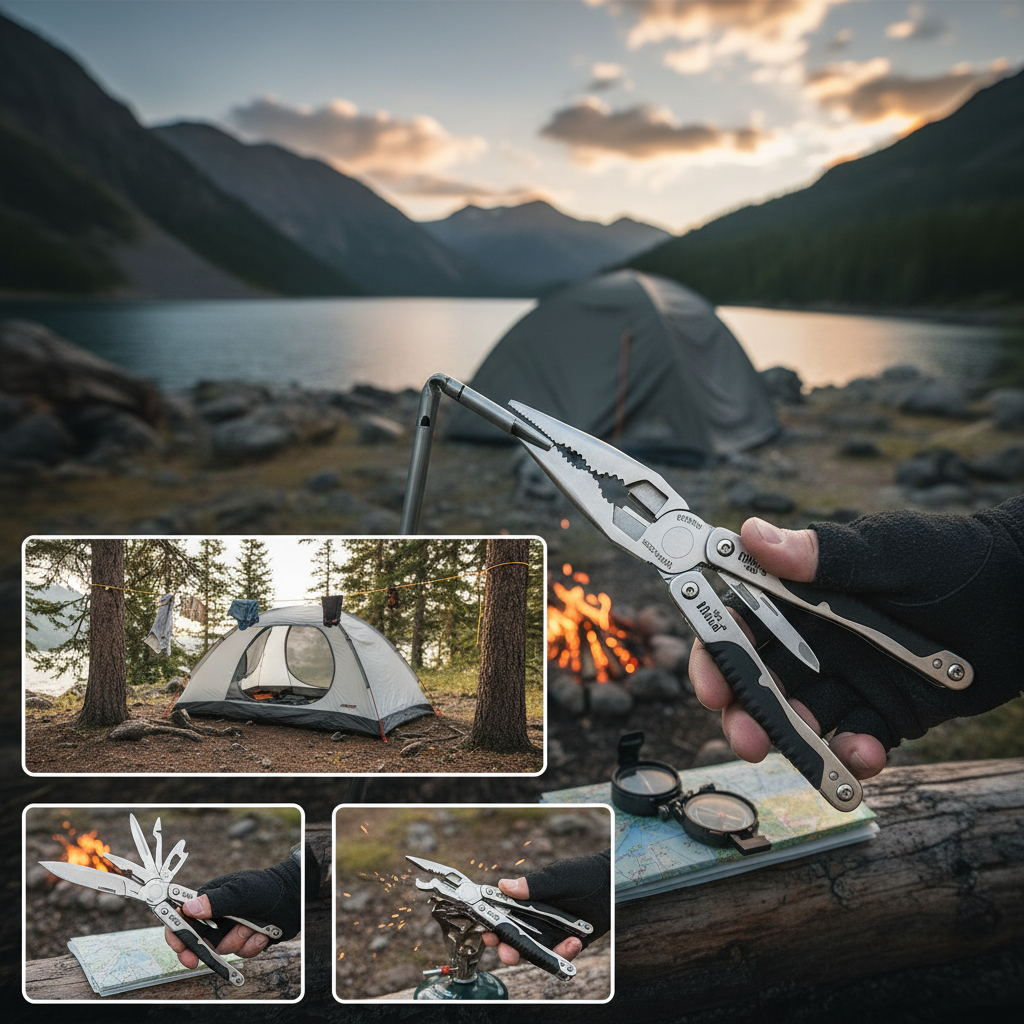 Multi-Tool Used Outdoors Camping