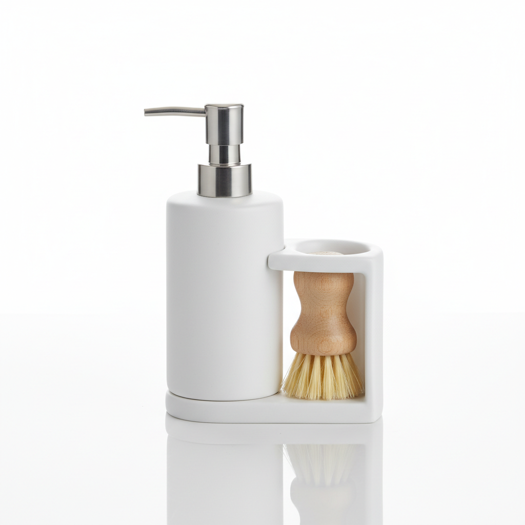 Soap Dispenser with Scrubber Holder