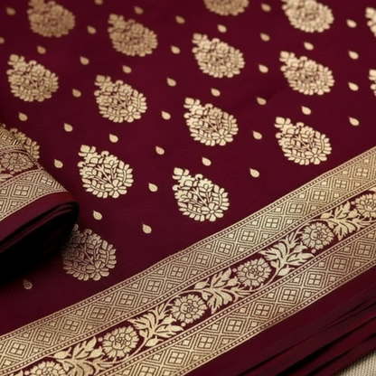 Banarasi Silk Saree Border Pallu