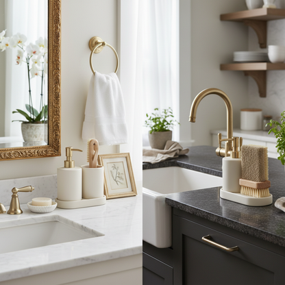 Soap Dispenser on Bathroom Vanity
