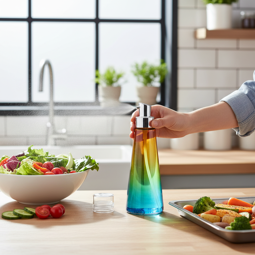 BHUSHANBAZAR Oil Spray Bottle with Vegetables Healthy Cooking