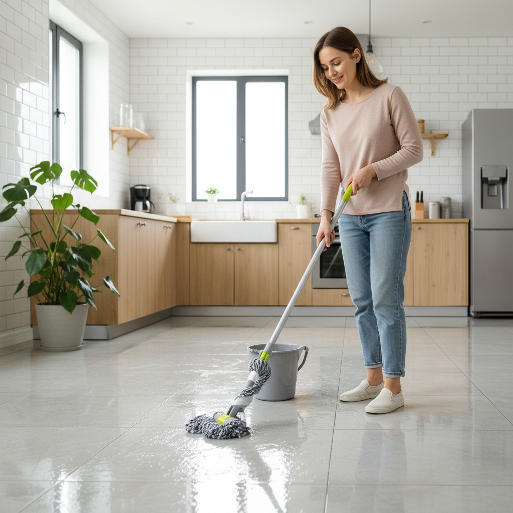Wet Floor Cleaning with 360 Mop
