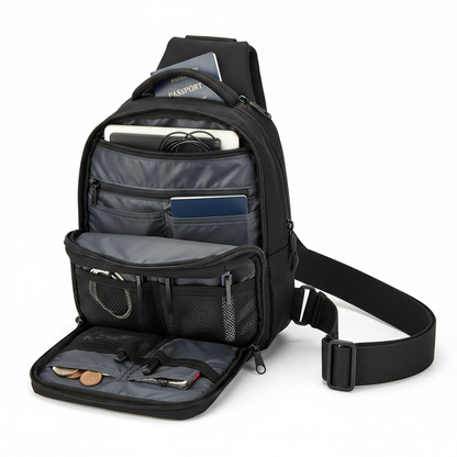 Sling Bag Compartments Detail