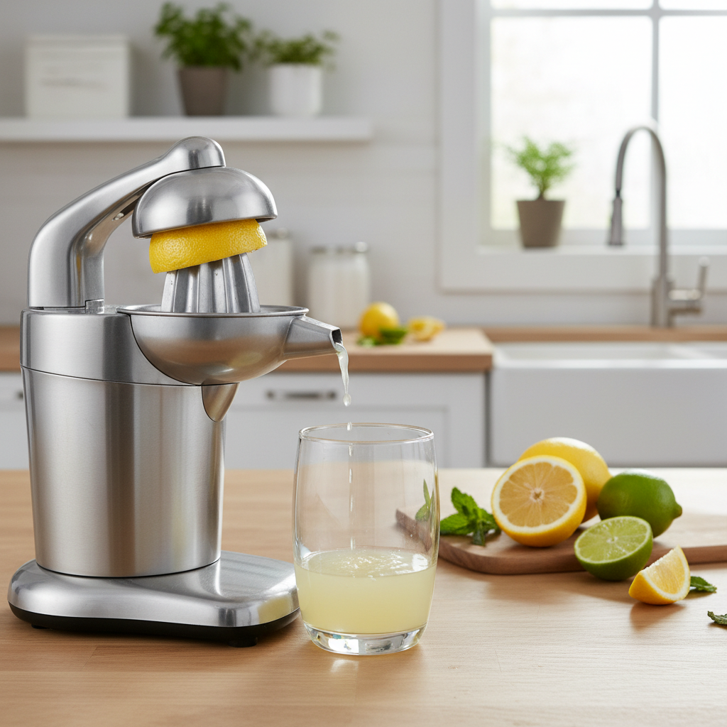 Hand Juicer Squeezing Lemon