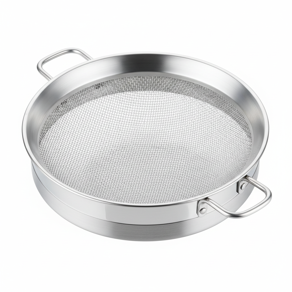 Steel Strainer Mesh Detail Close-up