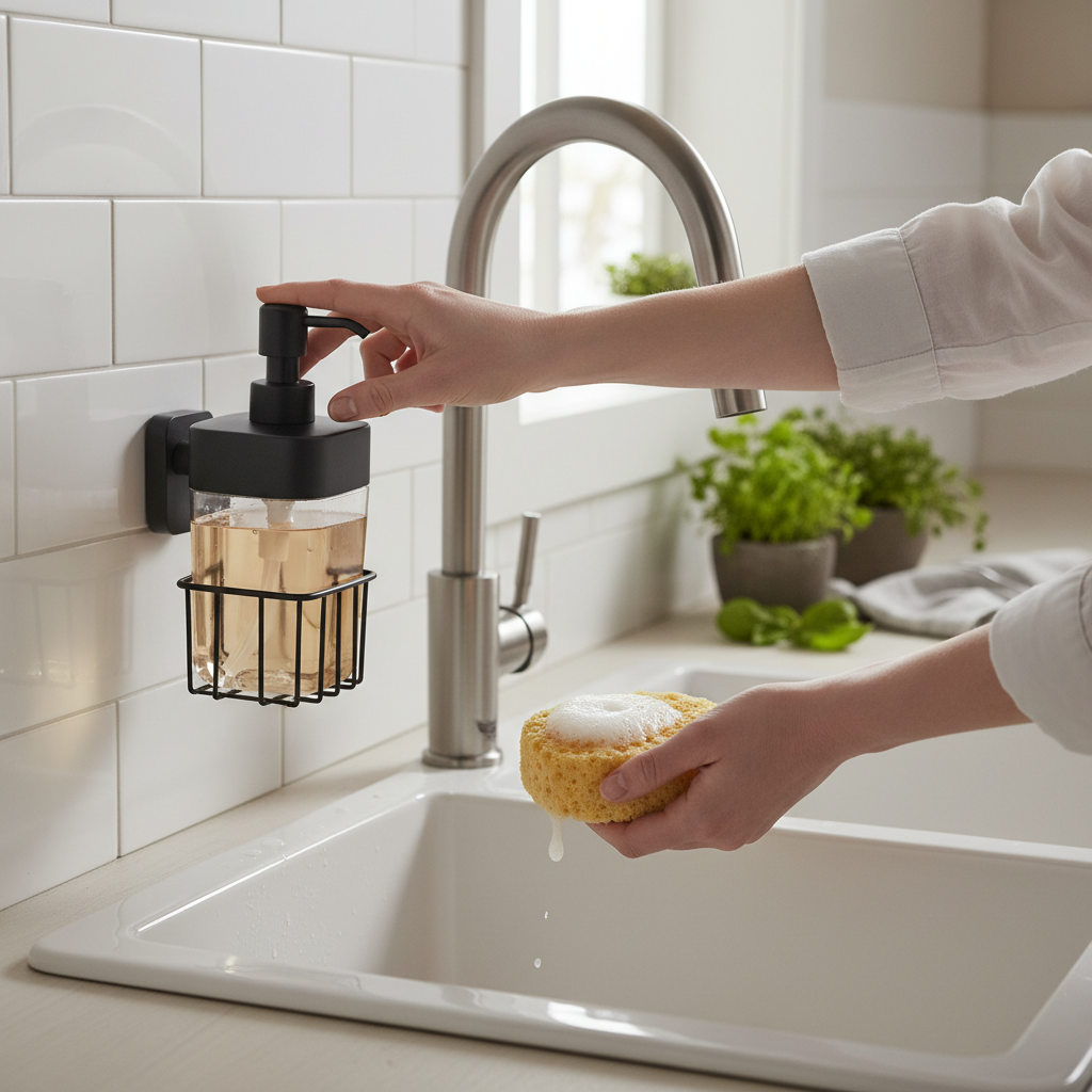 Soap Dispenser at Kitchen Sink