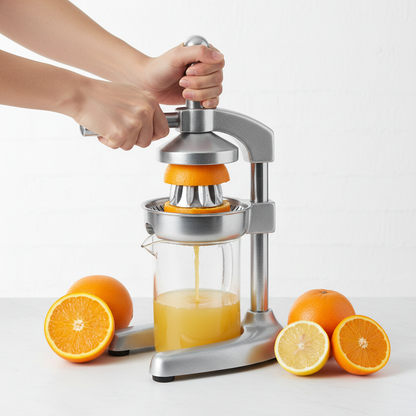 Hand Juicer Orange Lemon In Use
