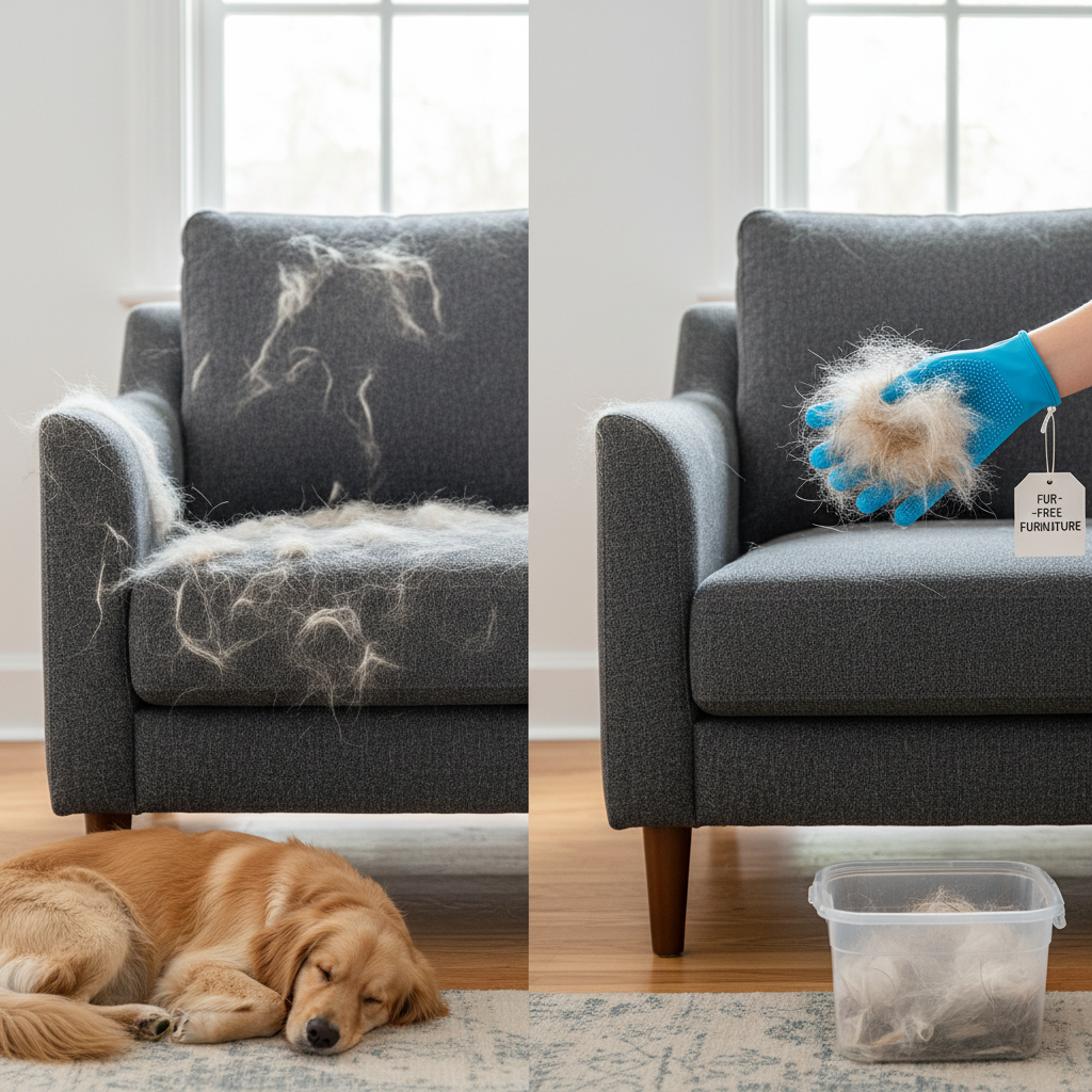 Before After Sofa Pet Hair Removal