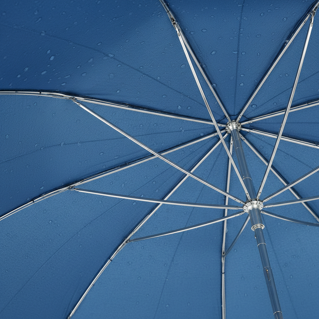 Blue Umbrella Fabric Detail Close-up